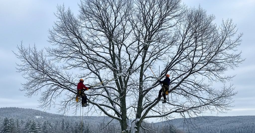winter tree trimming