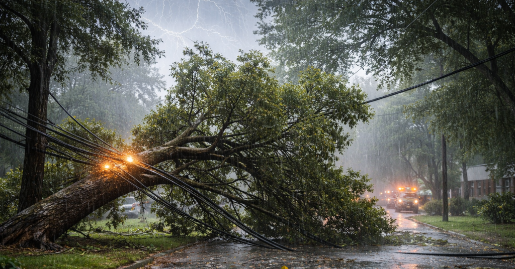 What Happens If a Tree Falls on Power Lines During a Storm?